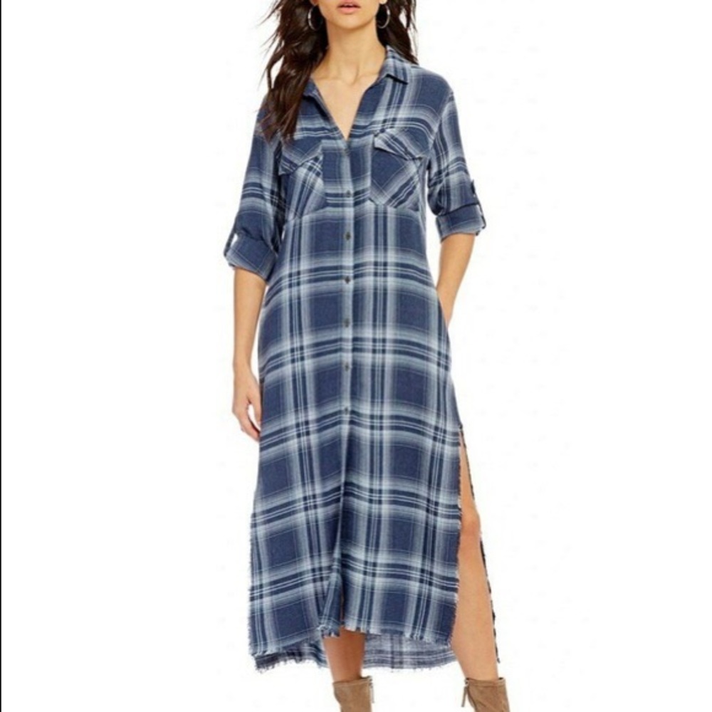 Chelsea and Violet Plaid Duster Dress